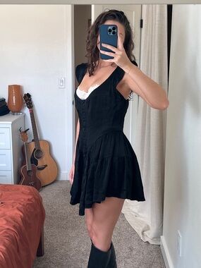 Vanessa Mooney Elisabeth Romper Dress - Black